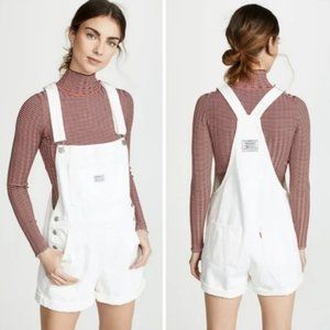 NWT Levi’s white shorts overalls (shortalls) size large